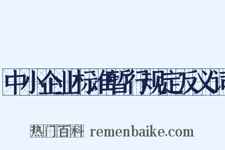 中小企业标准暂行规定反义词是什么意思的图片